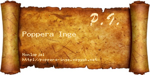 Poppera Inge névjegykártya
